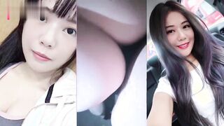 宝马反差小情侣眼镜妹无套户外车震